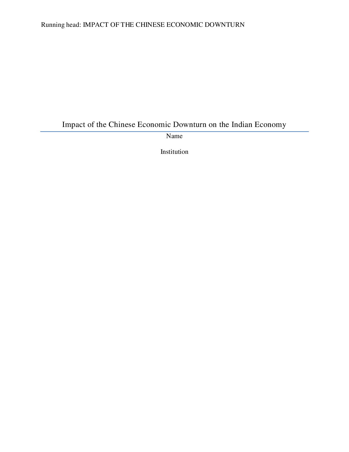 Preview image for Impact of the Chinese Economic Downturn on the Indian Economy
